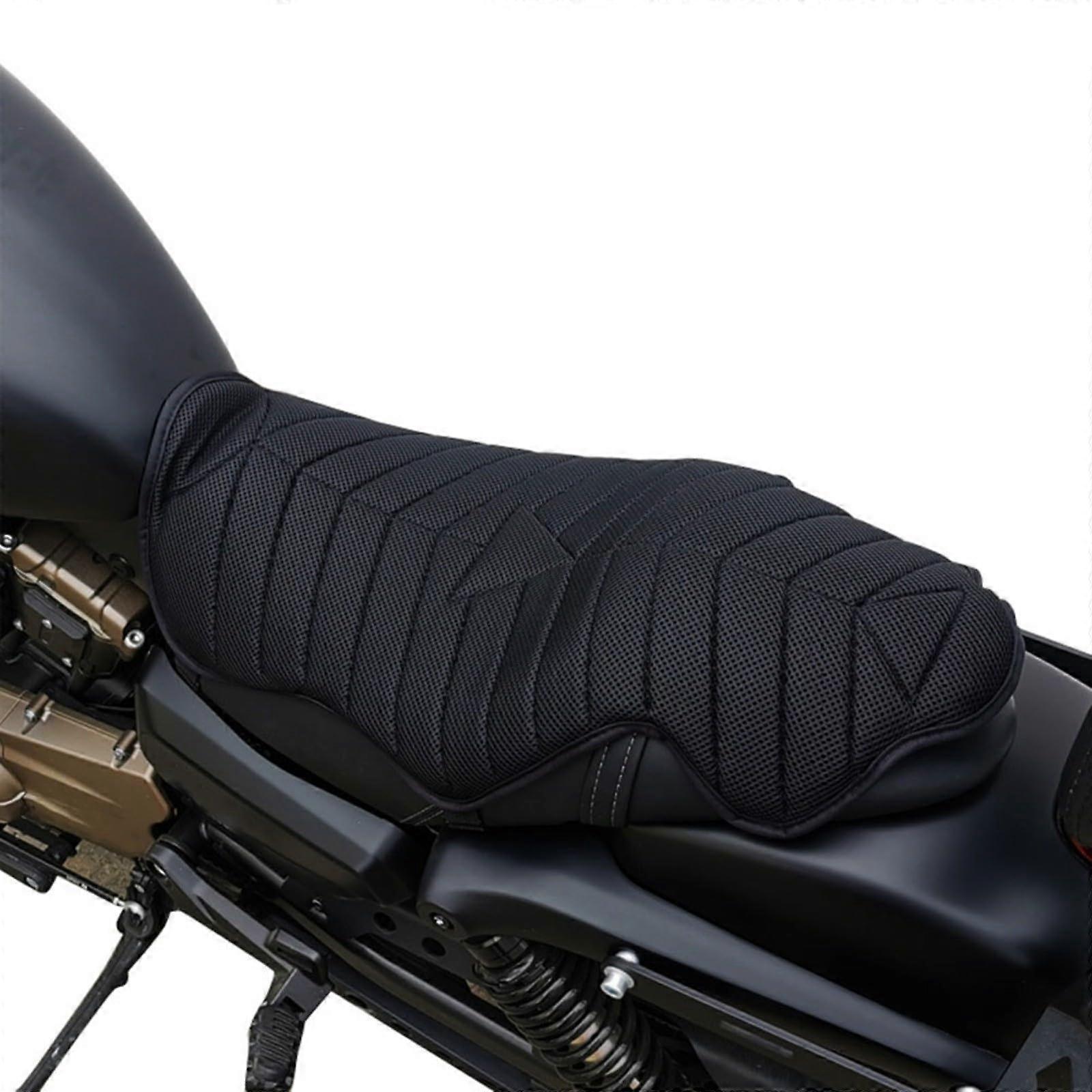 Double Motorcycle Seat Pad, Universal Fit, ShockAbsorbing Breathable Waterproof Cushion For Most Motorcycles
