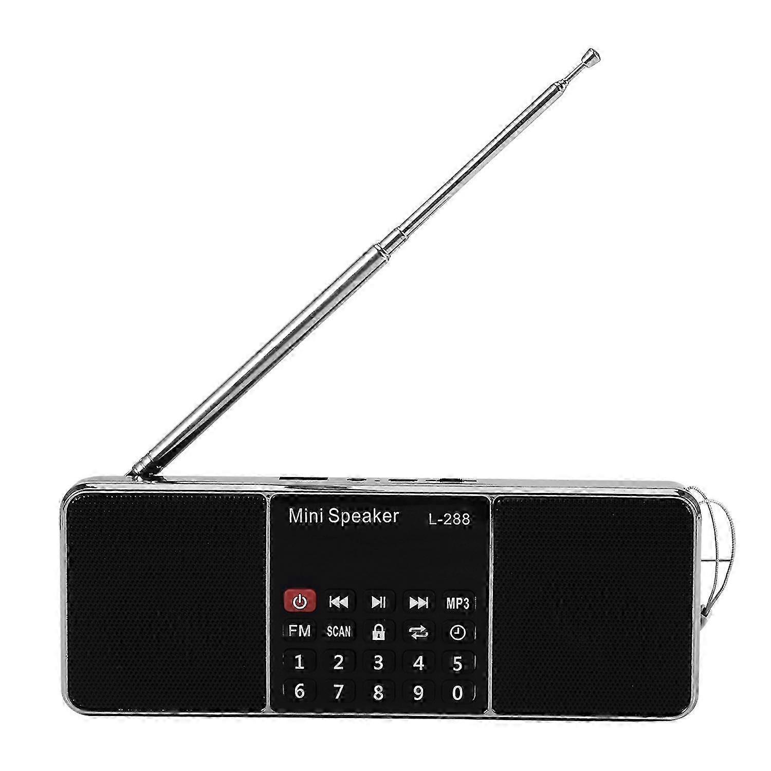 Mini Portable Rechargeable Stereo L-288 FM Radio Speaker LCD Screen Support TF Card USB Disk MP3 Mus