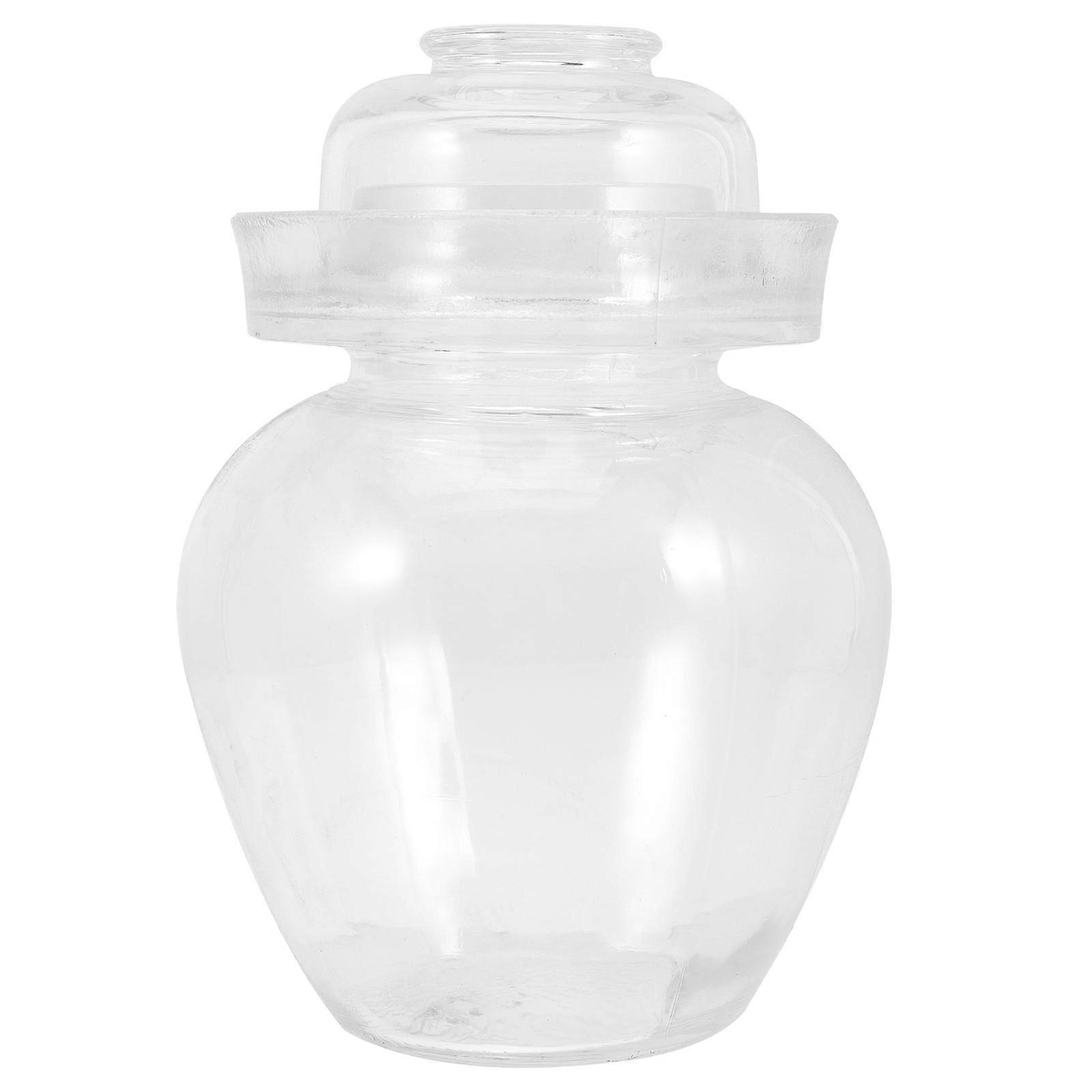 Pickle Storage Container Glass Storage Jar Household Airtight 2Pcs for Food