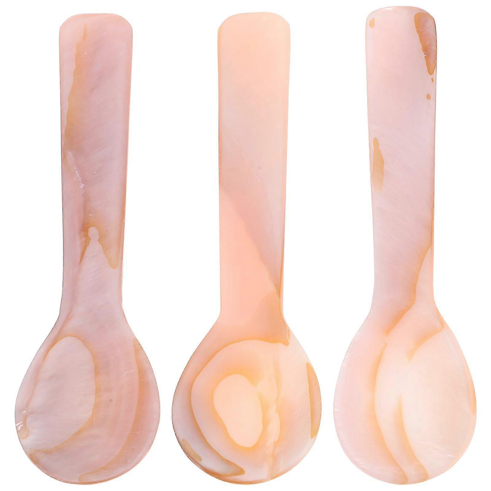 3pcs Shell Spoon Small Spoon Multi-function Spoon Dessert Caviar Serving Spoon