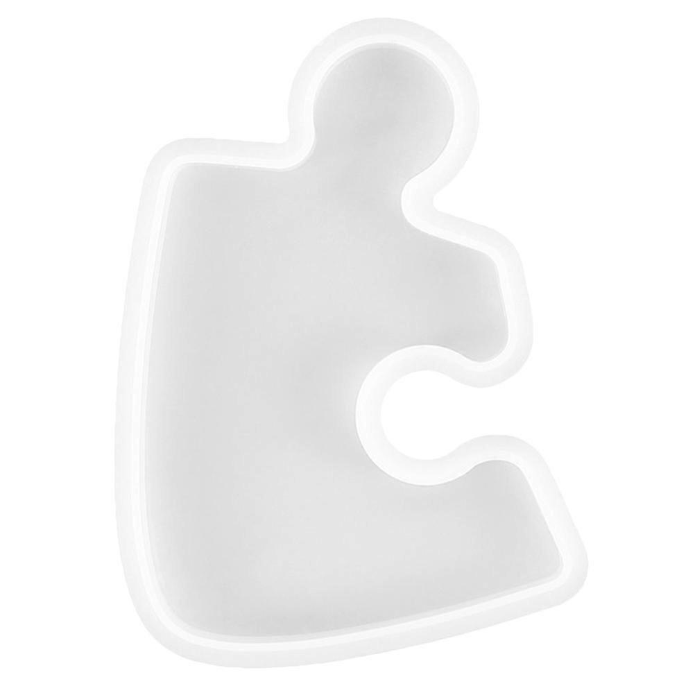 Silicone Coaster Mold 1Pcs White for DIY Use with Jigsaw Uniqueness Feature