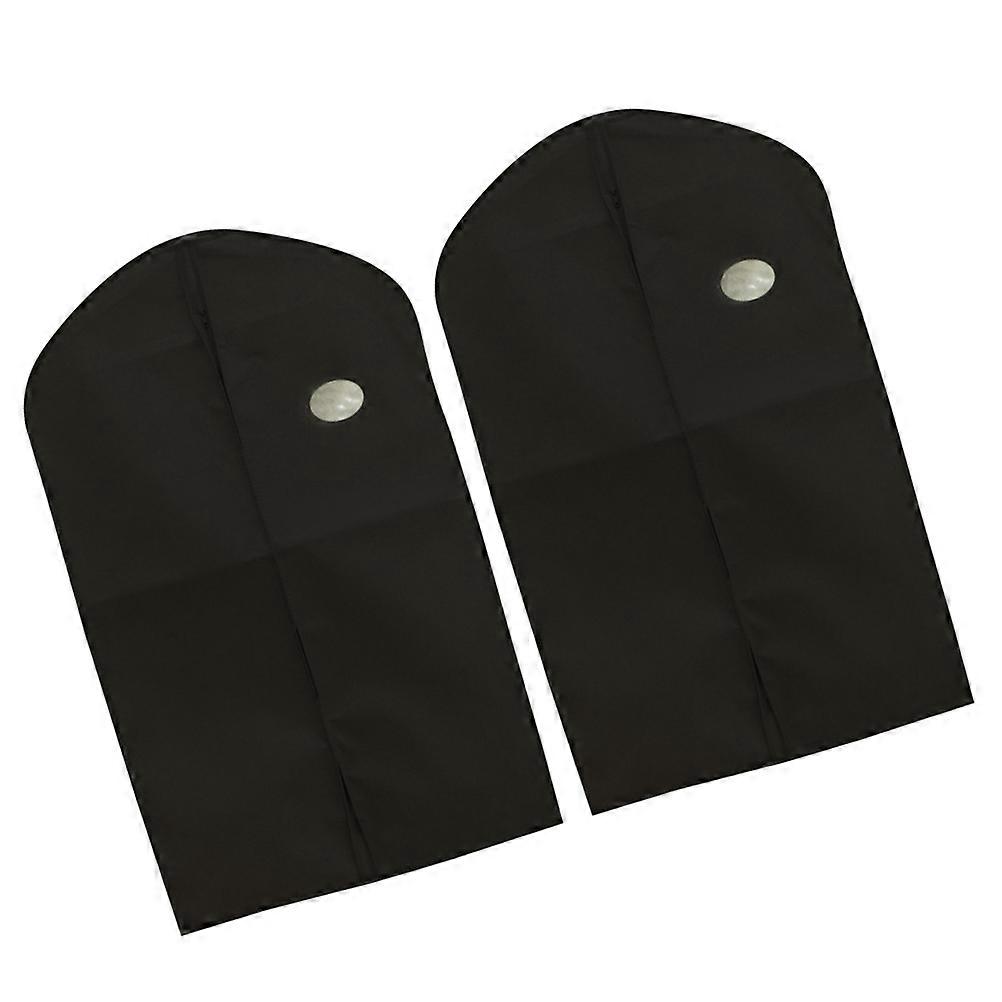 Clothes Case Household Protector for Suit Storage 2Pcs Black