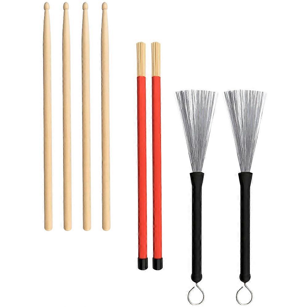 Drum Stick Maple Drumsticks for Music Playing 2Sets Assorted Color