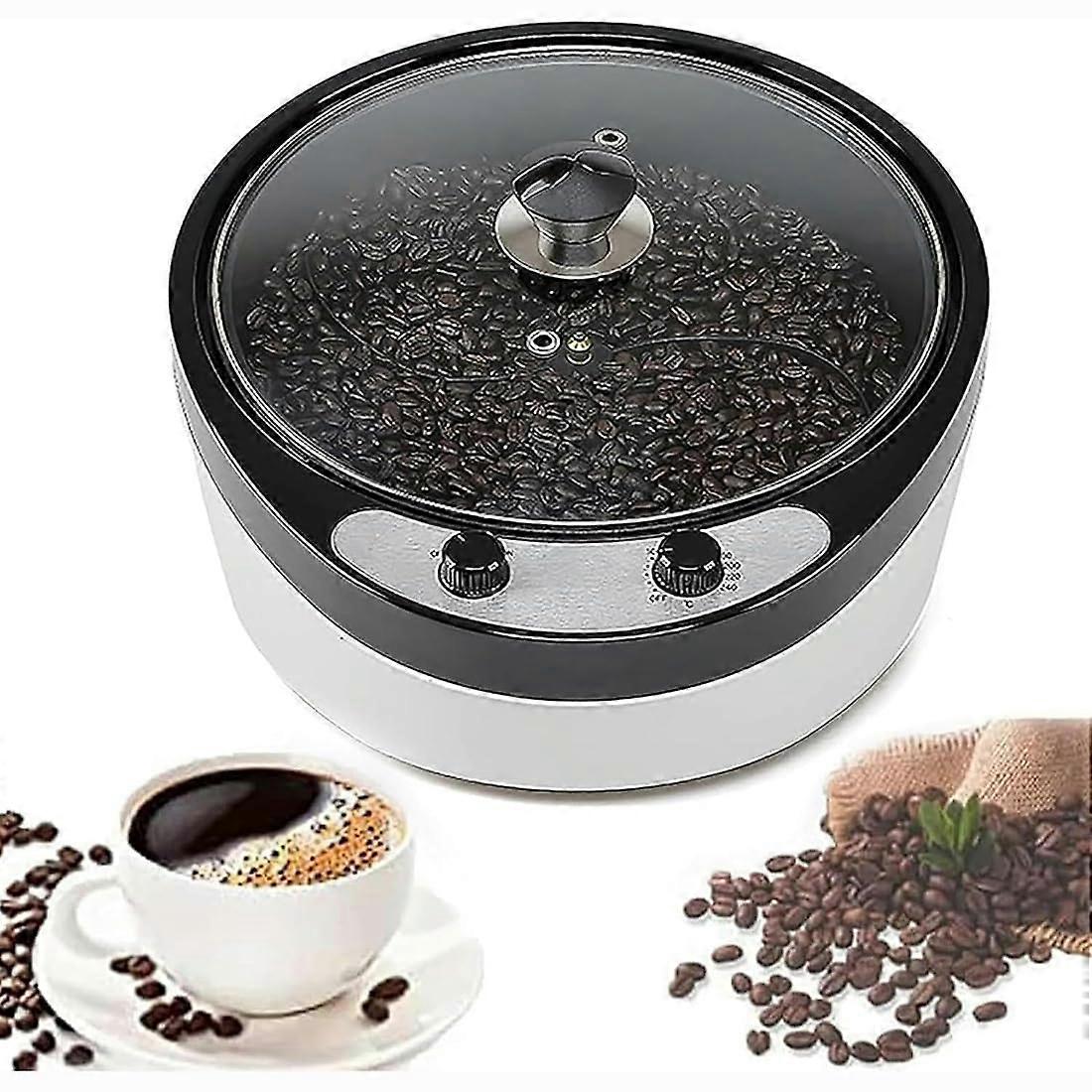 Home Coffee Roaster 1200W Electric Bean Roaster With SShaped Stirring Rod, 45 Degree Incline, 0240C Temp Home And Cafe