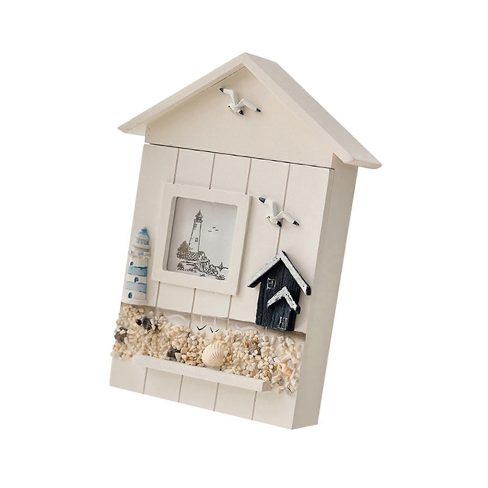 Wall Wooden Key Storage Box Key Organizer for Entryway Decor Multifunctional