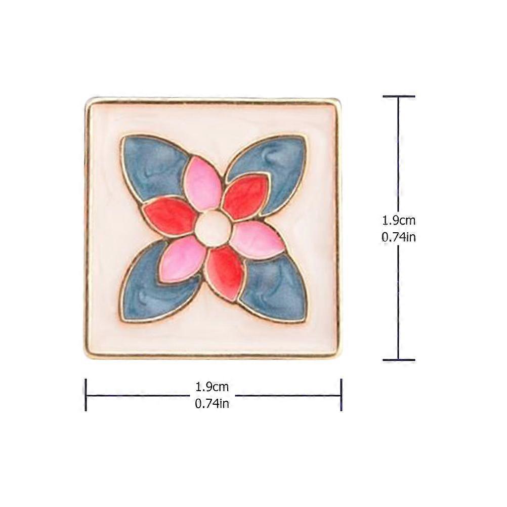 Business Cufflinks Rectangular Flower Pattern Style French Sleeve Shirt Cuff Buttons 2Pcs
