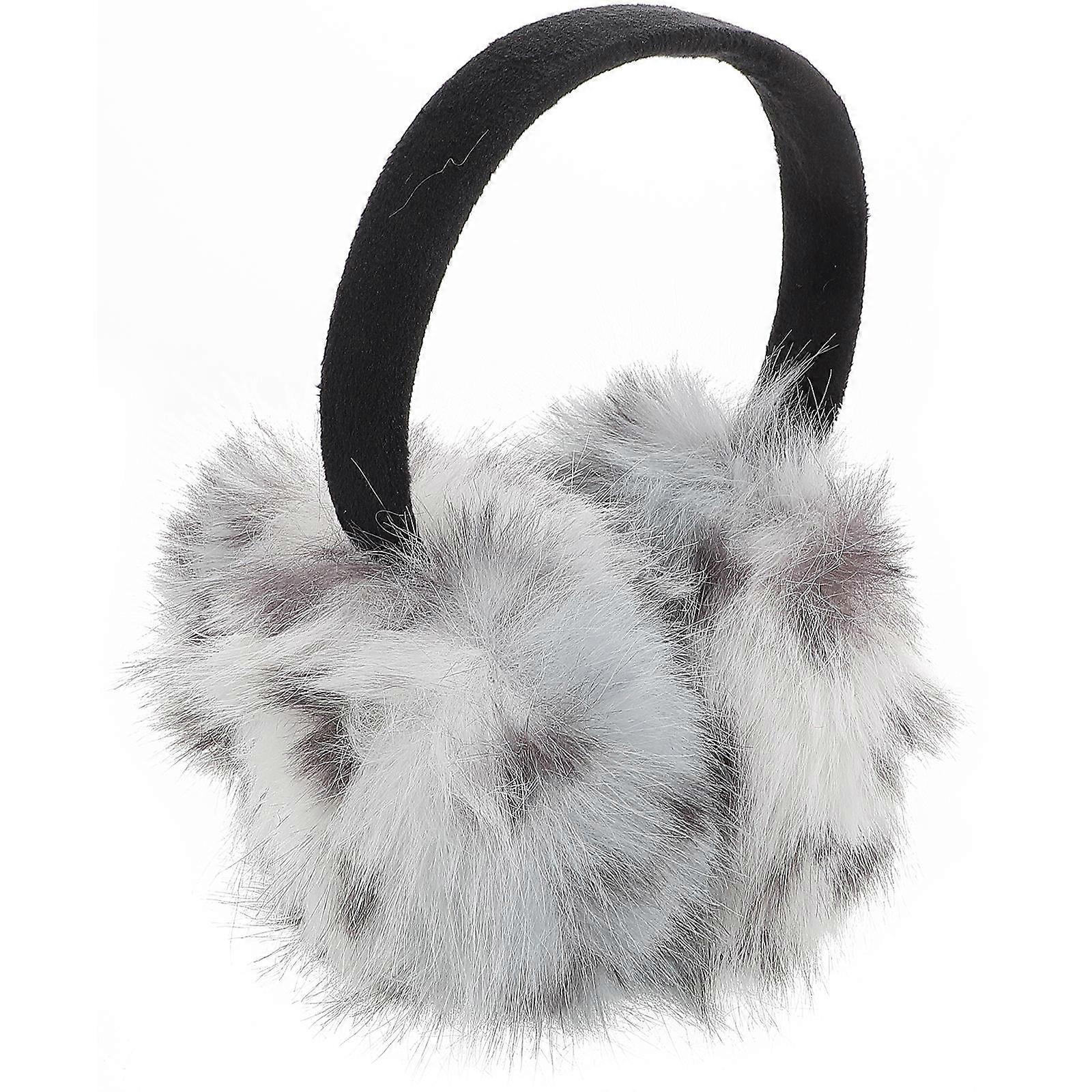 Plush Ear Muff for Women Winter Foldable Soft Ear Covers 2Pcs