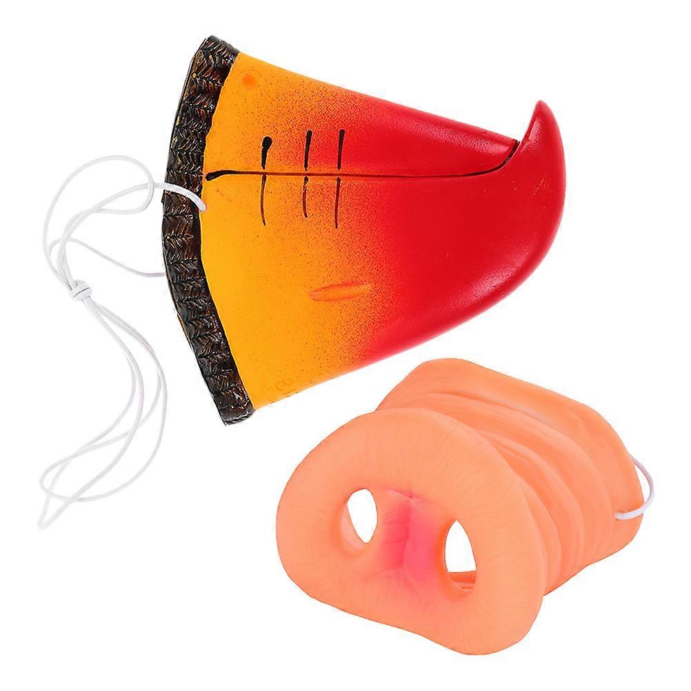 Simulation Animal Nose Pig and Parrot Costume Props for Party 20Pcs Set