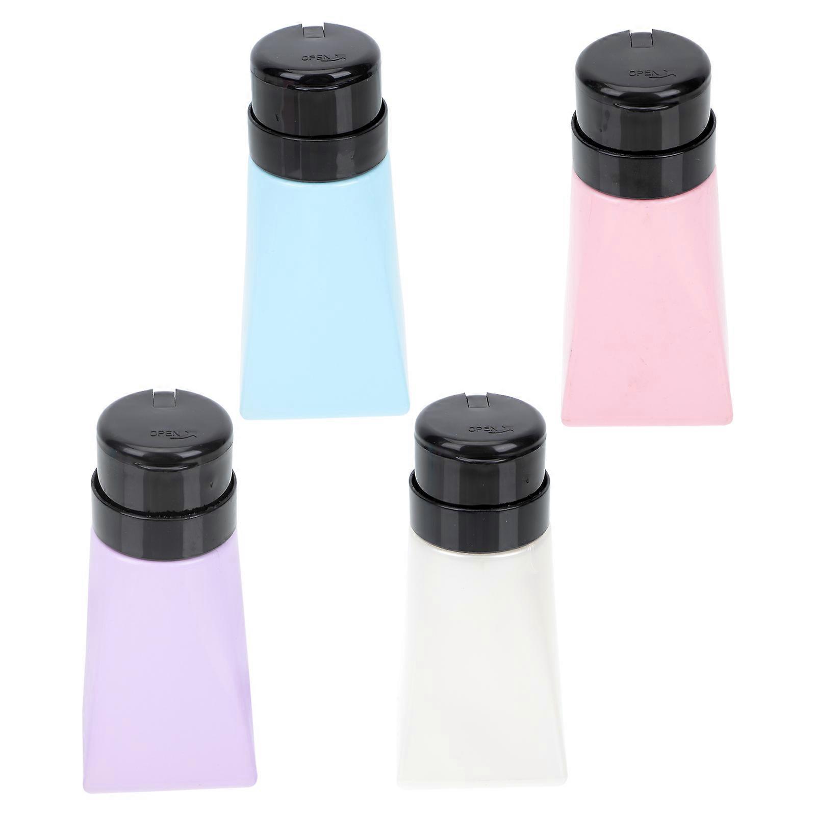 Liquid Holder Press Bottle for Storage Use 4Pcs Nail Polish Remover