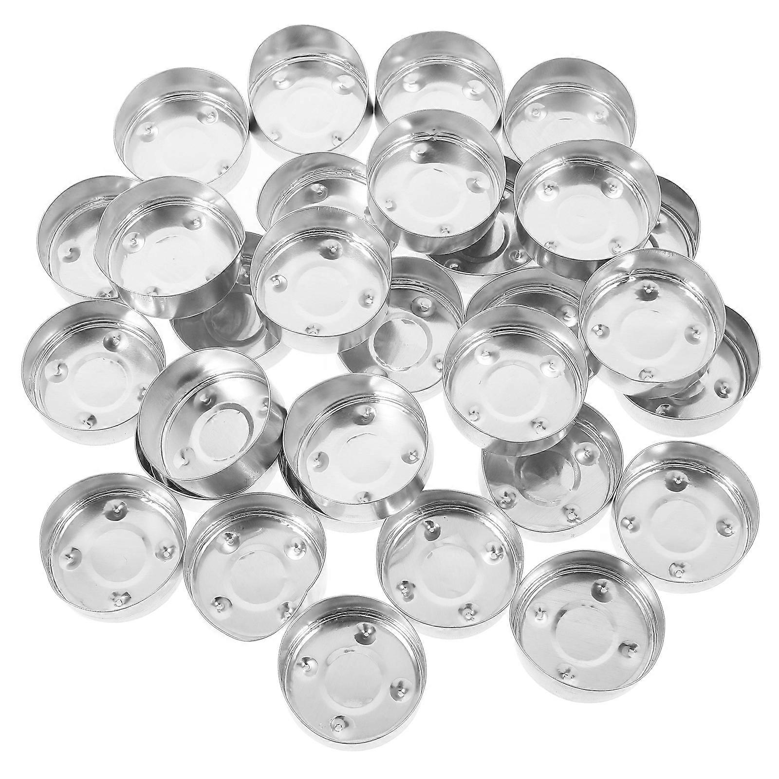 Empty Tealight Candle Cups For Wedding And Festival 120 Pcs Simple Design Silver Aluminum Holders