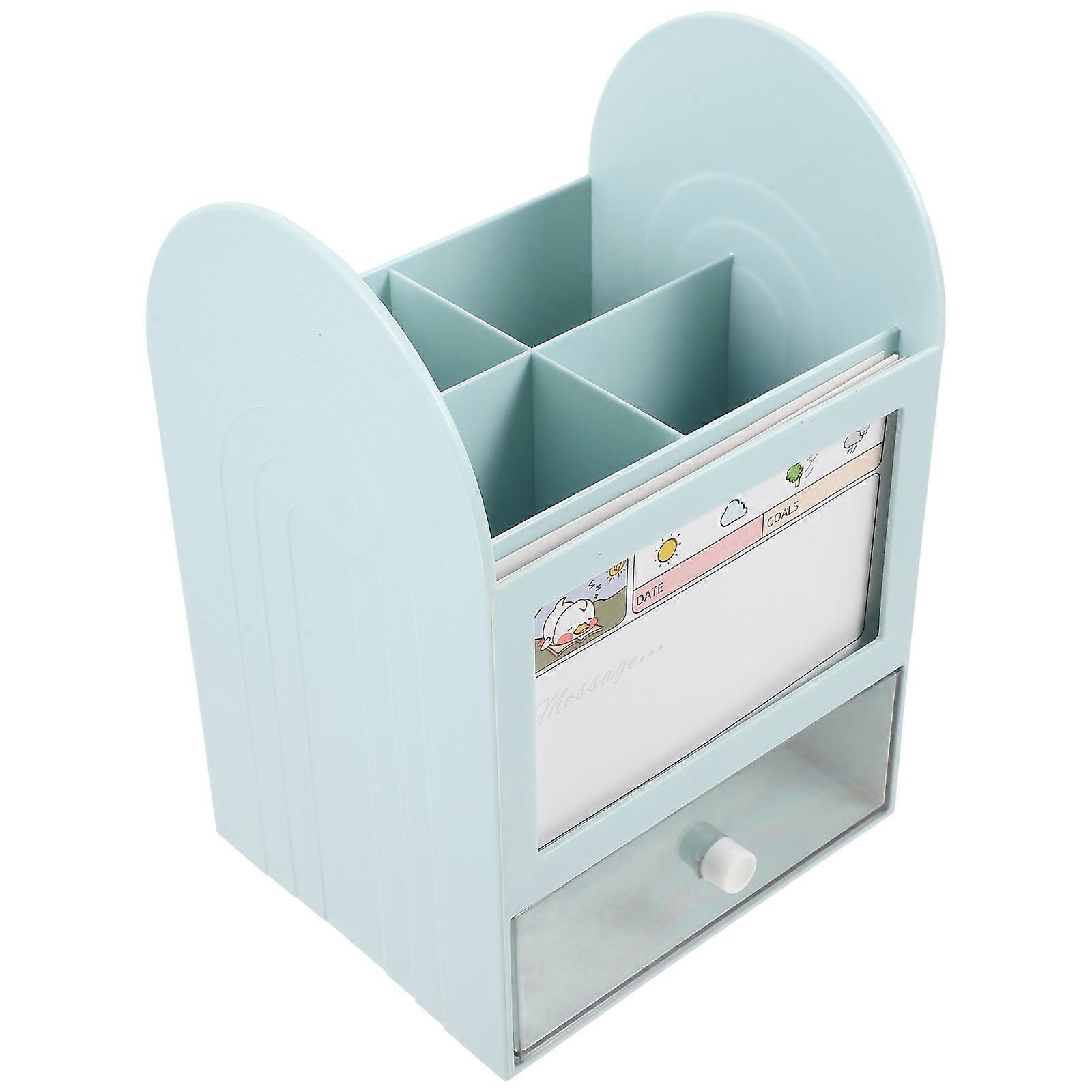 Multi-Function Pen Organizer Pen Container for Storage 2Pcs Plastic Box