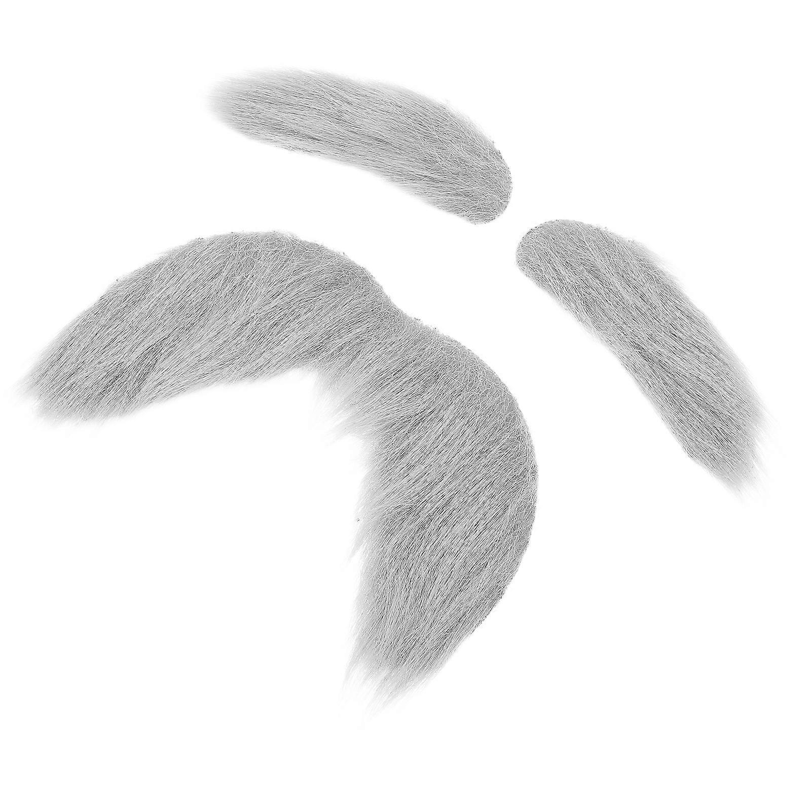 Self Adhesive Fake Mustache and Eyebrows Set for Halloween Party 12Pcs