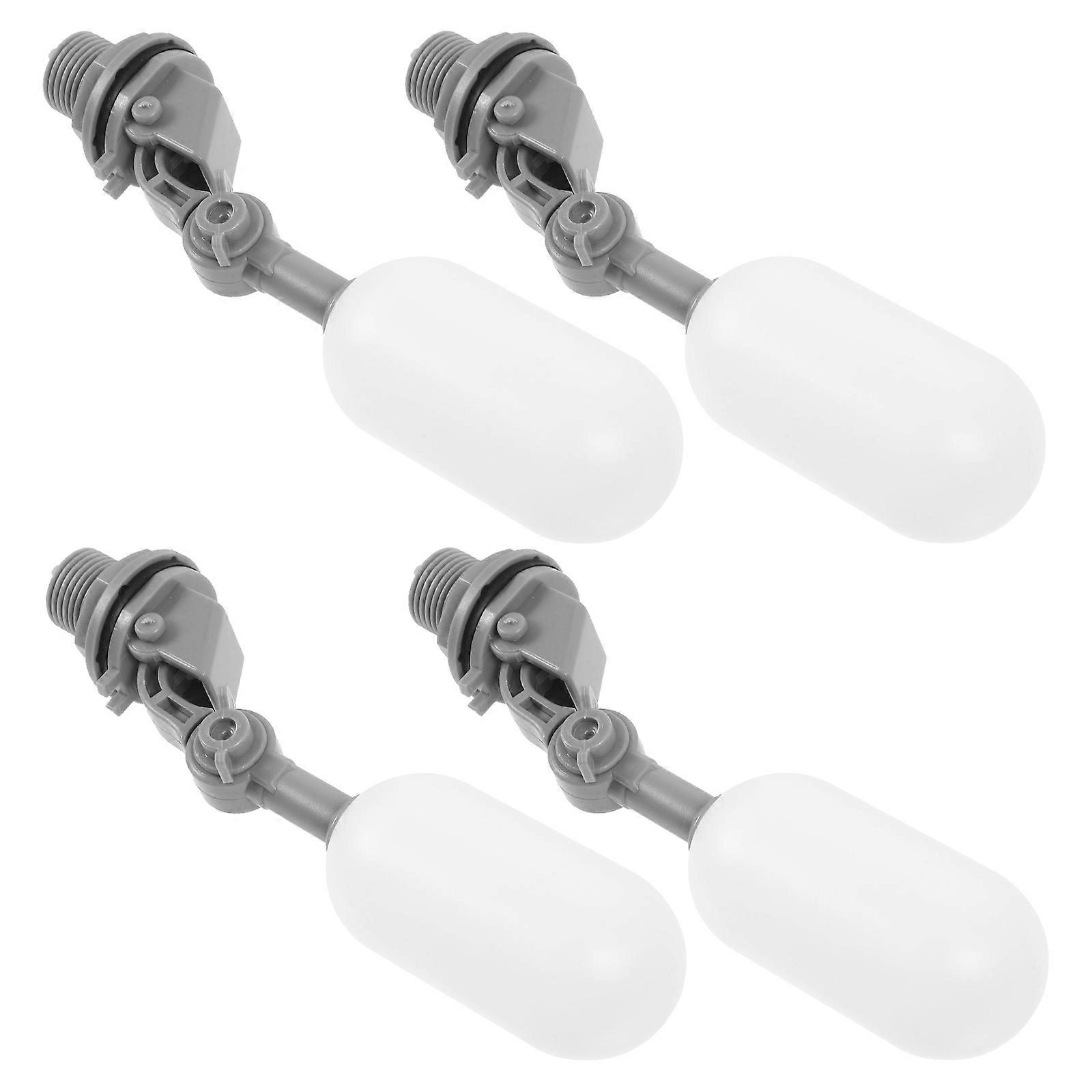 Water Tank Float Valves 4 Sets Grey Plastic Durable Adjustable Arm Design Suitable For Maintenance Personnel