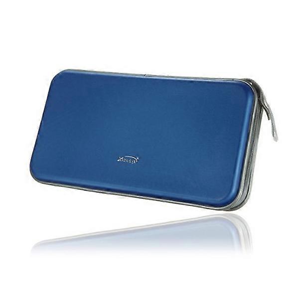 Cd Organizer Case Plastic for 80 Disc Storage Blue 3Pcs Wallet