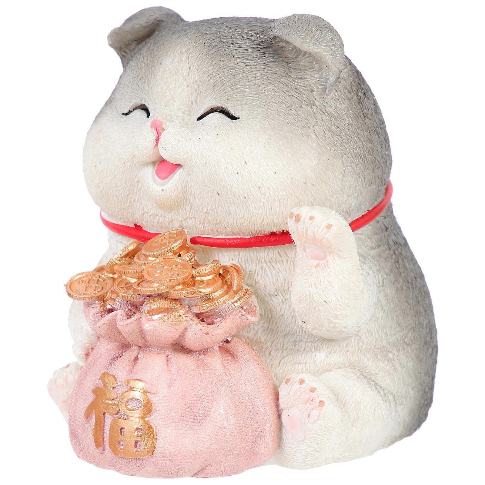 Lovely Piggy Bank Fortune Cat Saving Pot for Home 5Pcs Adorable Coin Container