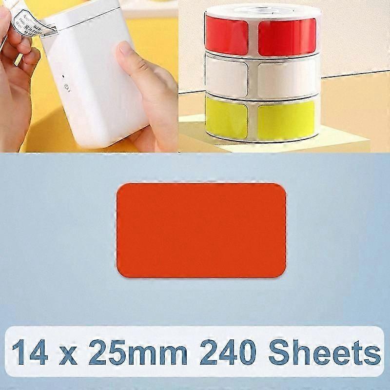 240 Sheets of 14 x 25mm Thermal Label Paper Stickers for Portable Printers