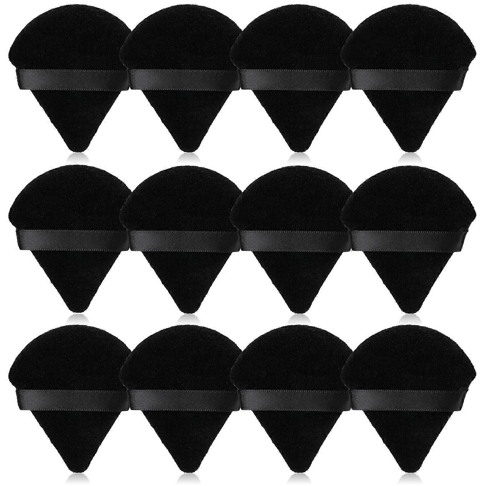 12pcs Sector Shape Triangular Powder Puff For Delicate Makeup Trianglular Sponge Large Cover Range