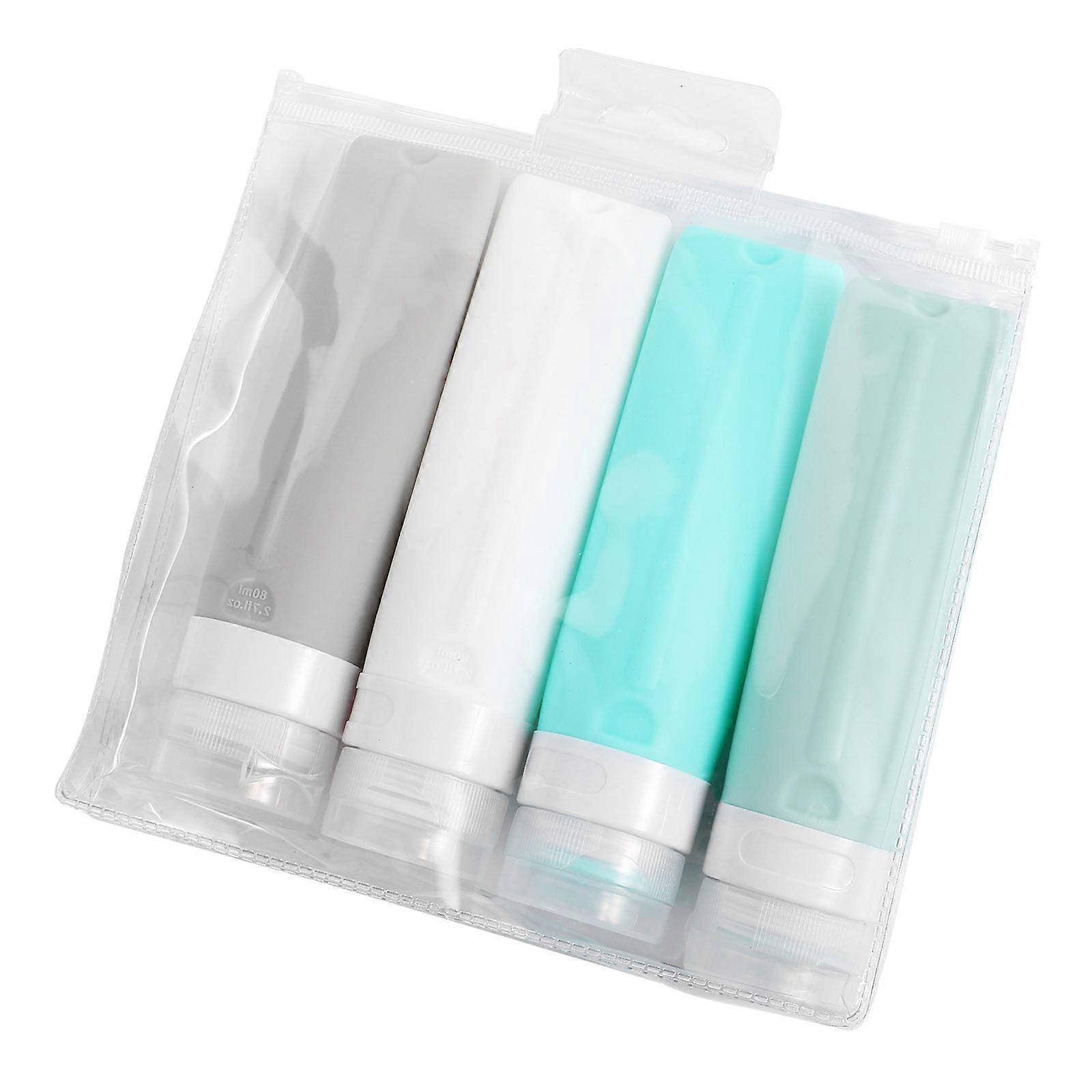 Silicone Travel Bottles 8Pcs Leak Proof Design Assorted Color For Shampoo And Lotion Squeeze Dispensing Containers