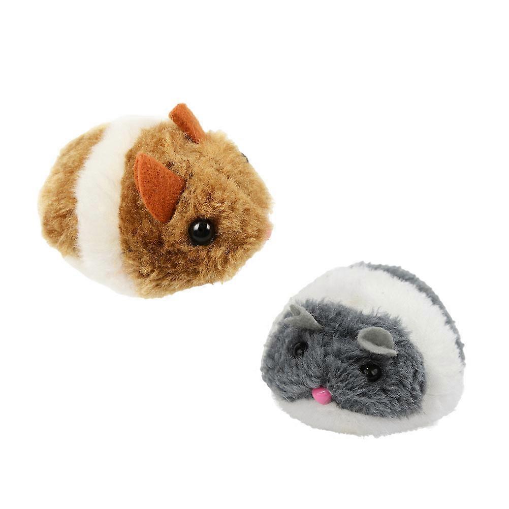 Plush Cat Mouse Toy Interactive Pulling Toy 4Pcs for Cats