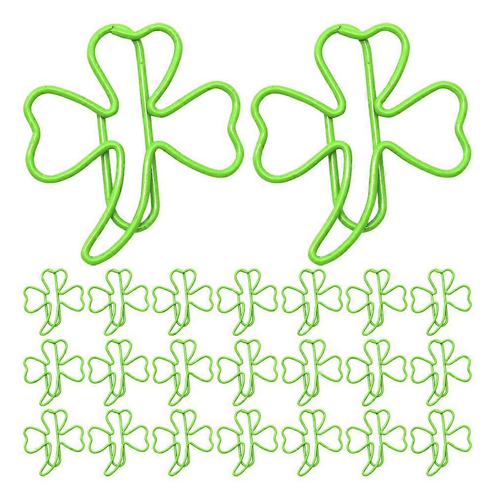 Leaf Modeling Paperclips Document Organization Small Metal Ornaments Green 40Pcs