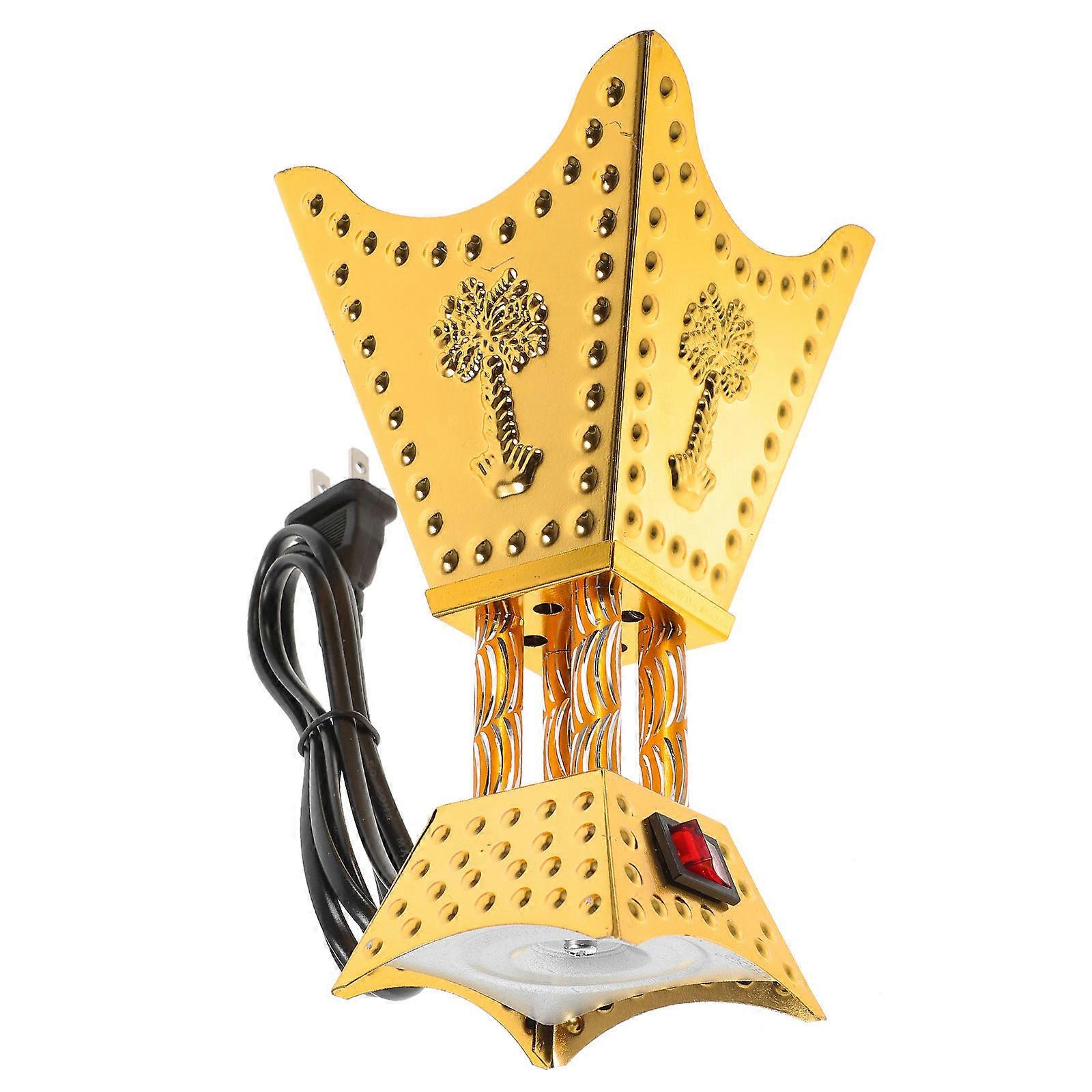 Decorative Electric Incense Burner Office Aromatherapy Golden Compact 3Pcs