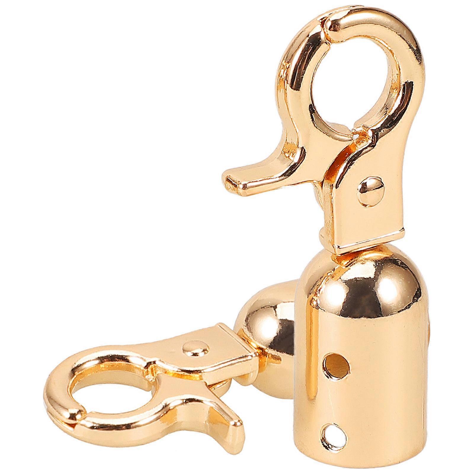 Golden Metal Buckles for Hooking Use Portable Bag Buckles 10Pcs DIY Accessory