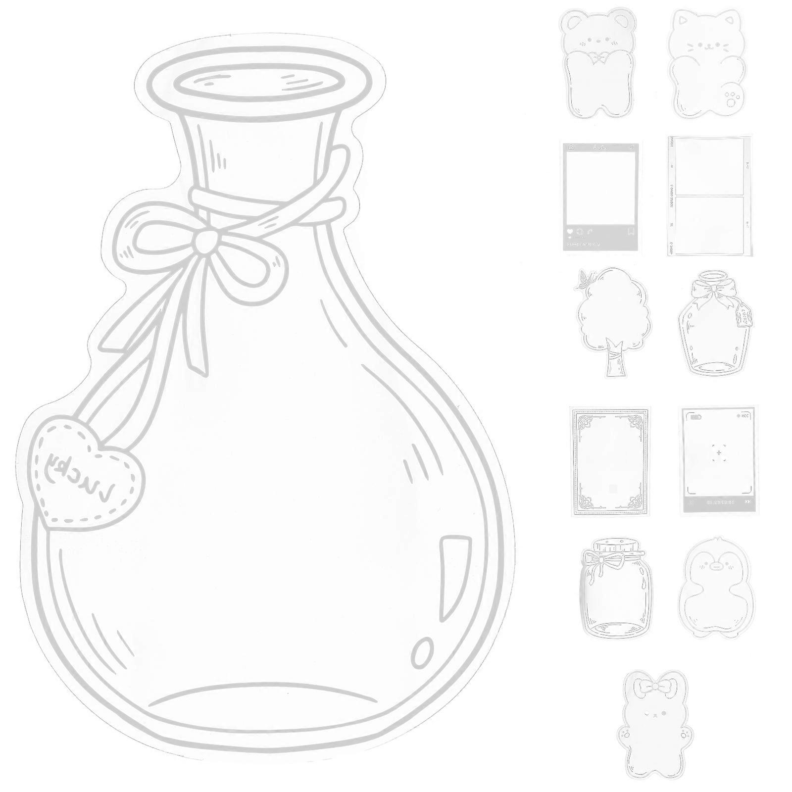 Silver Dried Flower Bookmark for Book Marking 1Set Plastic DIY Tool