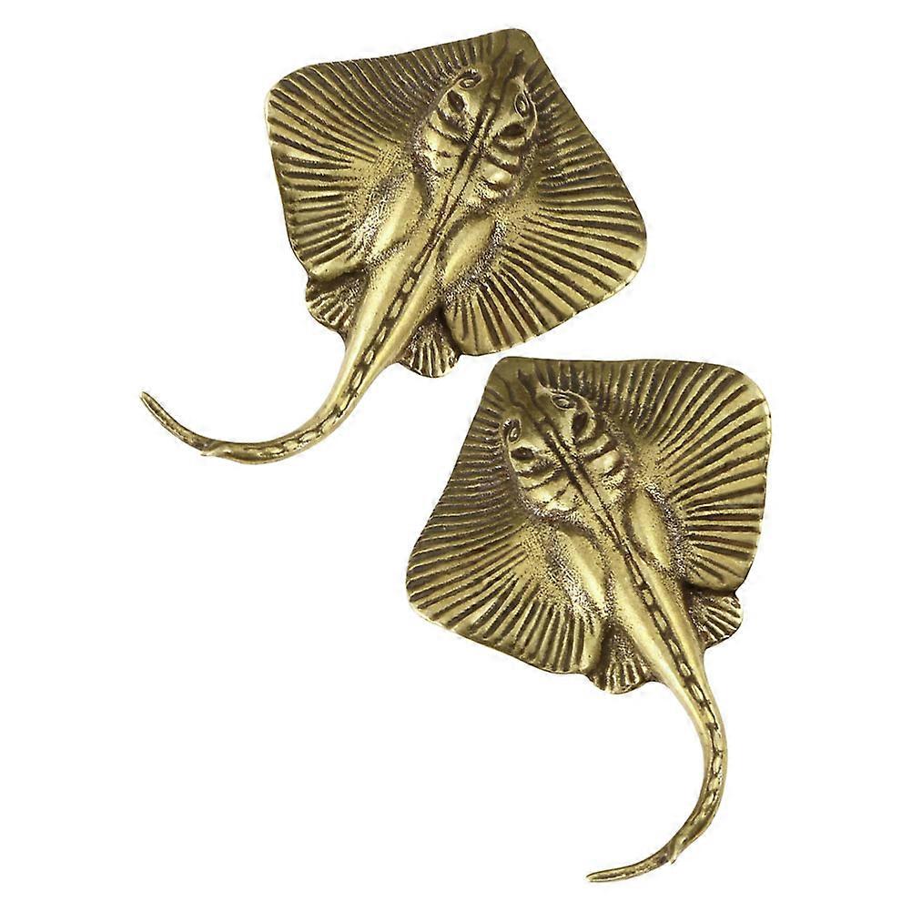 Brass Fish Figurines Fish Decor for Desktop Ornament 8Pcs