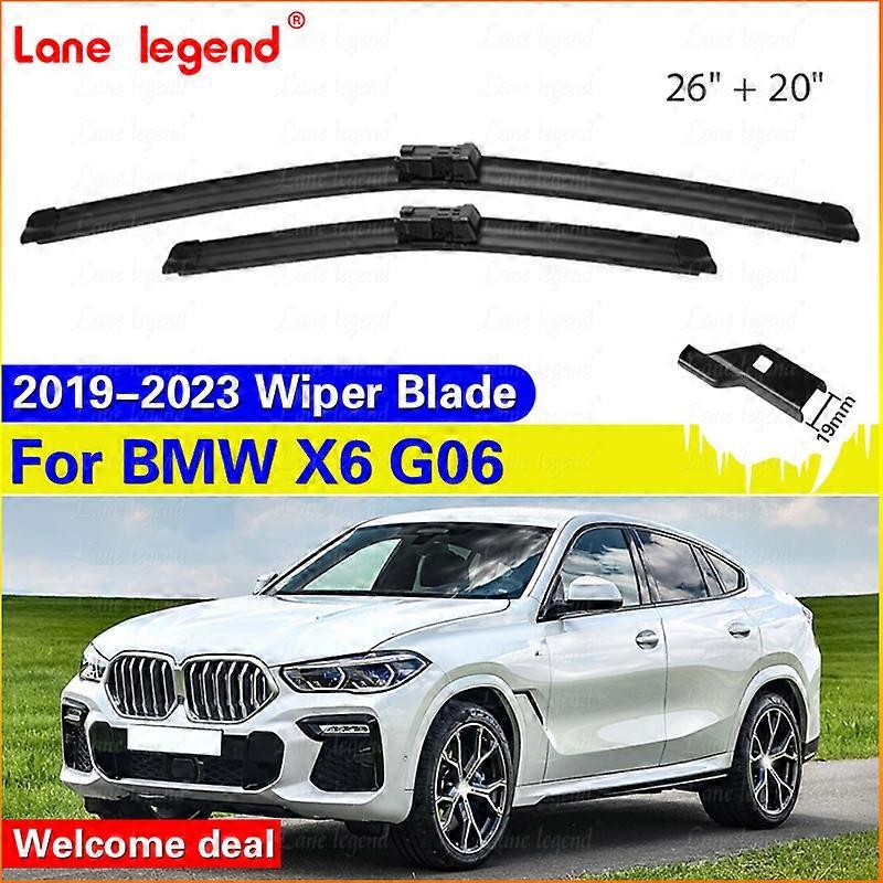 Applies to For BMW X6 G06 X6M F96 2019 2020 2021 2022 2023 Front Wiper Windshield Blades Window Windscreen Brushes Accessories M50i M60i
