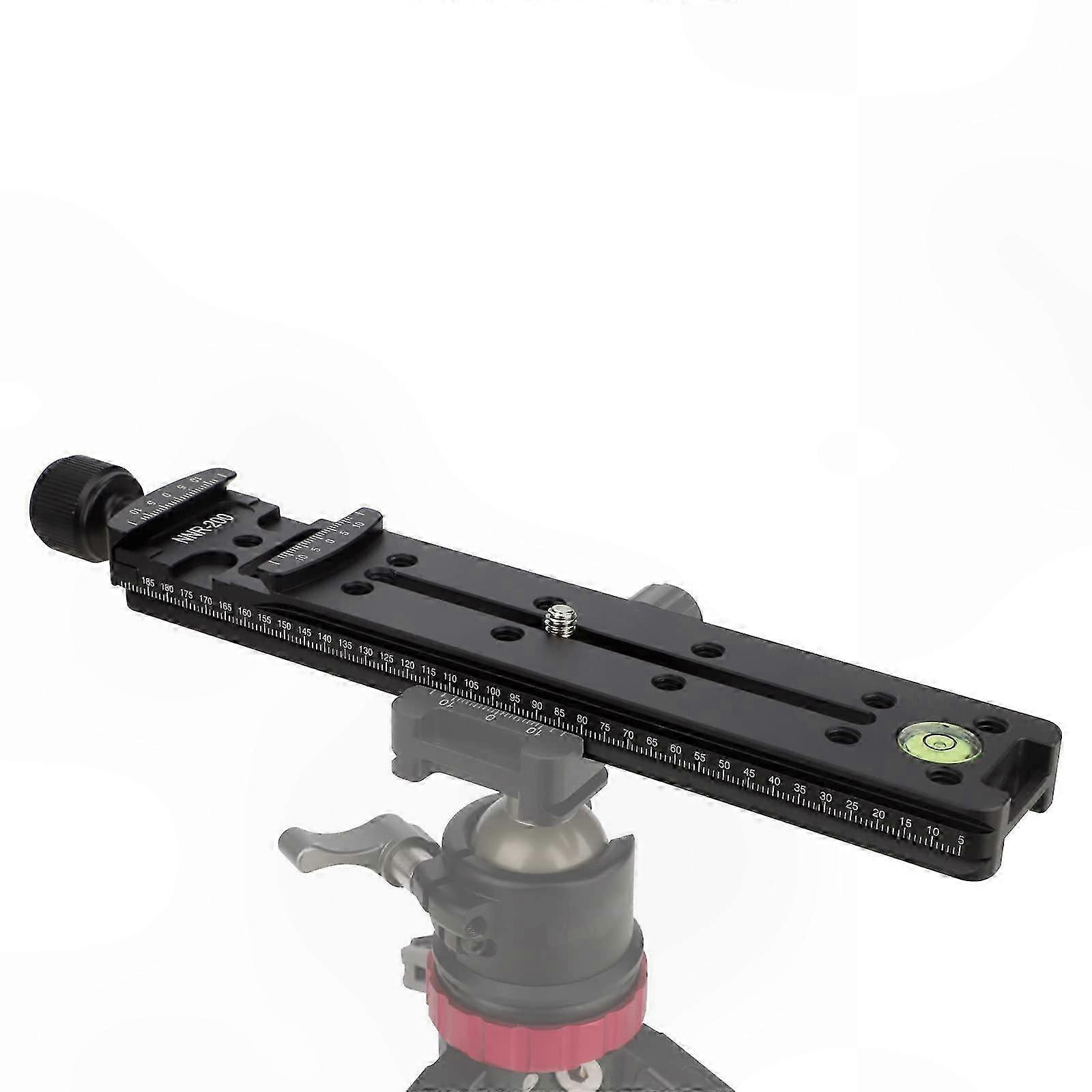 200mm Nodal Slide Rail with Quick Release Plate and D-Ring Screws for Camera Mounting Systems