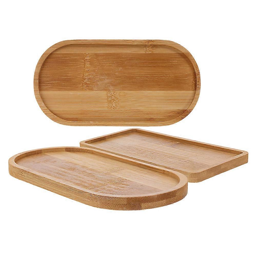 Wood Rectangle Serving Tray for Serving 6Pcs Tea