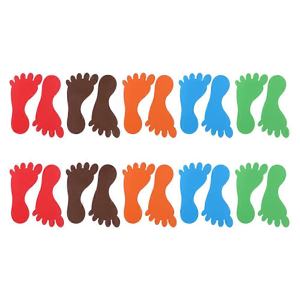Floor Decals Footprint Stickers for Decoration 10Pairs PVC Material Stickers