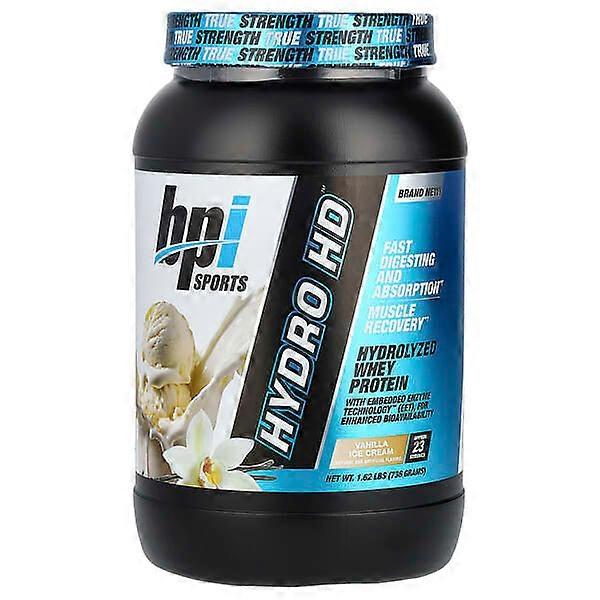 BPI Sports, Hydro HDÃÂÃÂ¢ÃÂÃÂÃÂÃÂ¢, Hydrolyzed Whey Protein, Vanilla Ice Cream, 1.62 lbs (736 g)
