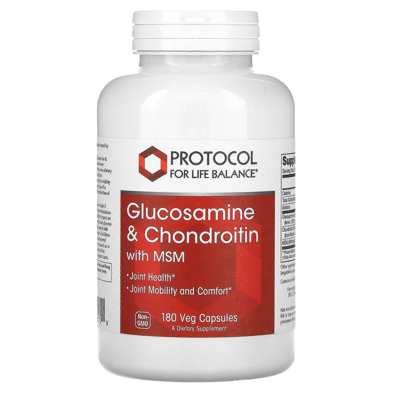 Glucosamine & Chondroitin with MSM, 180 Veg Capsules