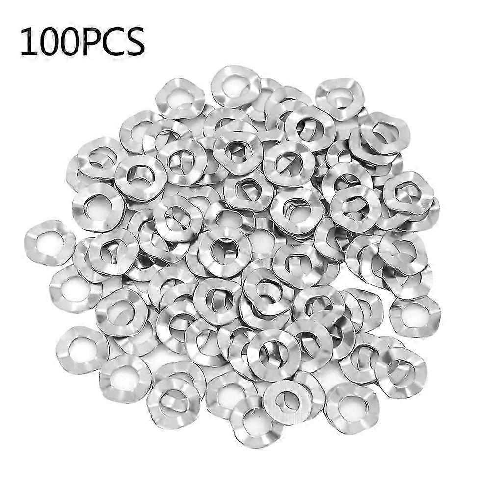 M4 100pcs Stainless Steel Wave Washer Gasket Spring Washers Lock Tools