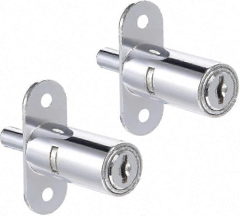 2-delige ladekast met drukzuigervergrendeling, 3/4" cilinderdiameter, 1-1/2"