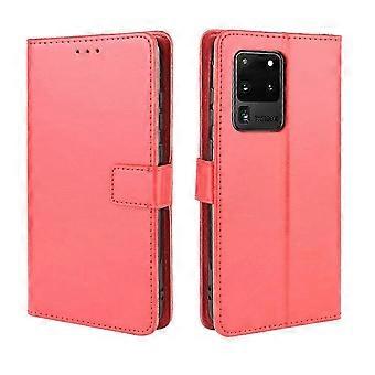 25-26 For Galaxy S20 Ultra/S20 Ultra 5G Retro Crazy Horse Texture Horizontal Flip Leather Case , with Holder & Card Slots & Photo Frame