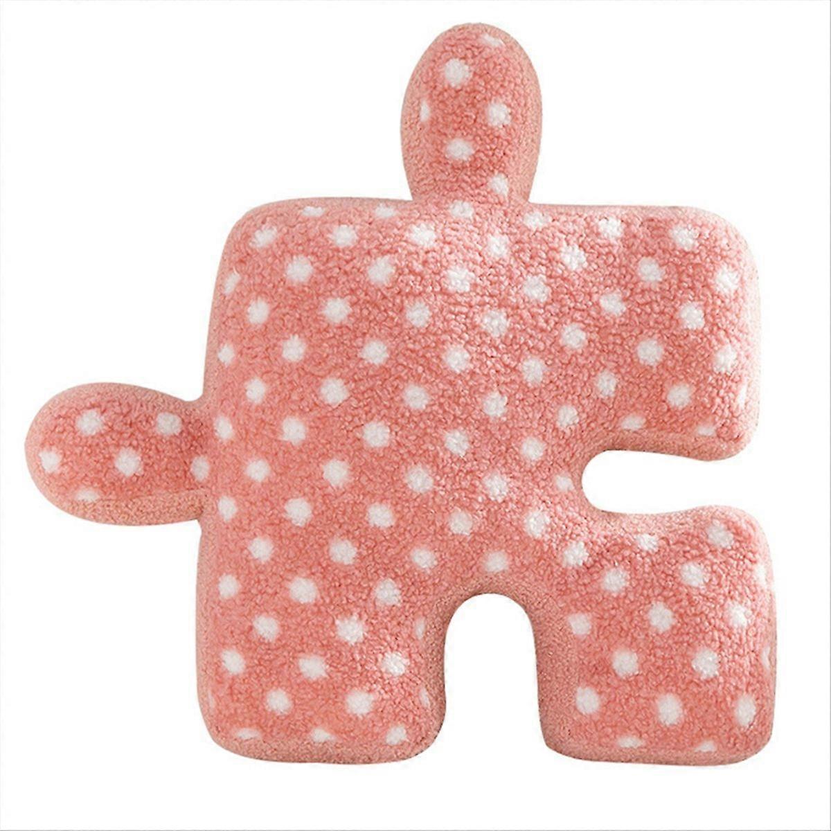 Puzzle Cushions, Polka Dot Pillows, Sofa Bed Decorations Pink