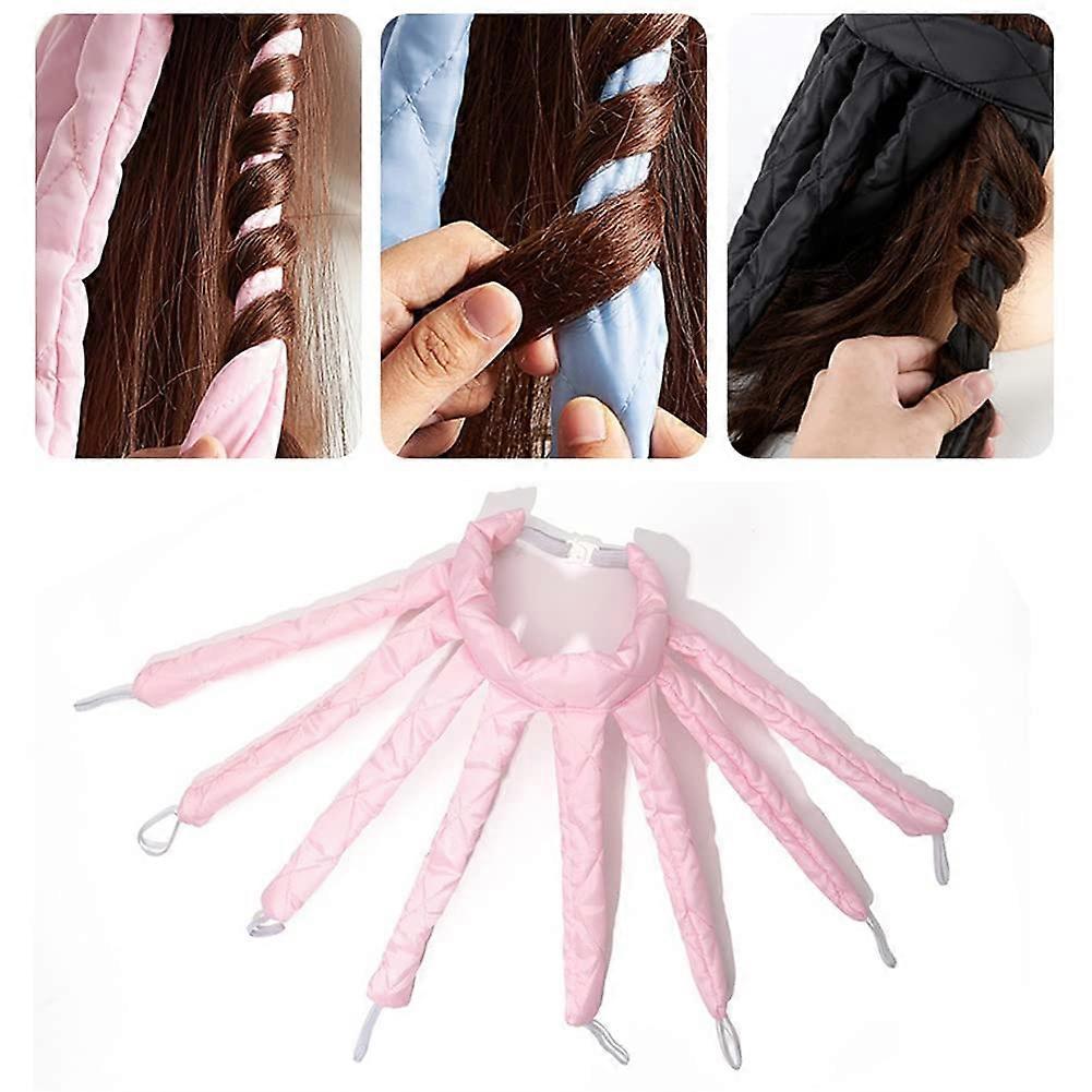 Hair Curler Headband No Heat Overnight Curlers, Heatless Curlers, Adjustable, Portable, Reusable, 1 Count Pink