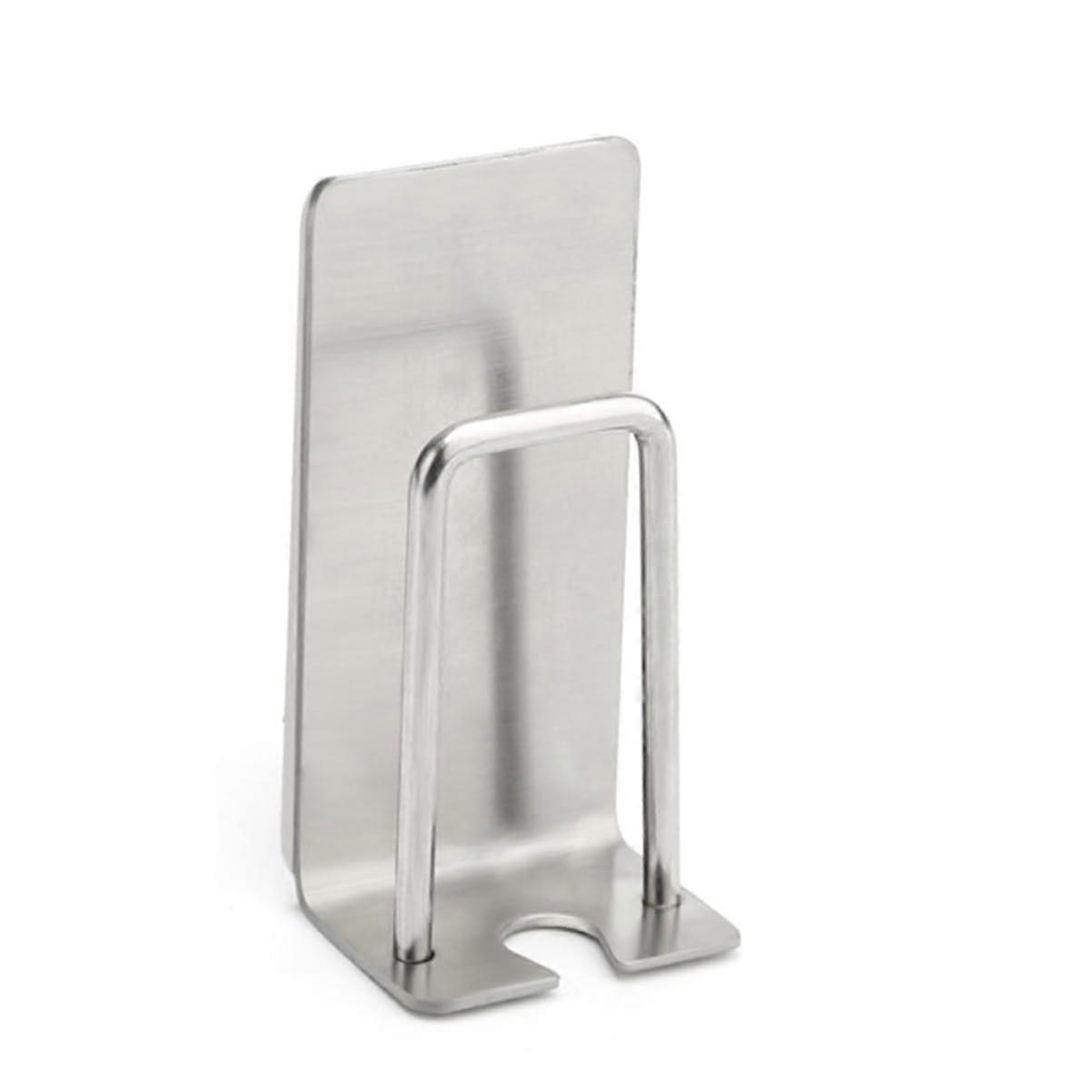 Stainless Steel Toothbrush Holder Wall Mount Adhesive Hooks Bathroom 2 Pack