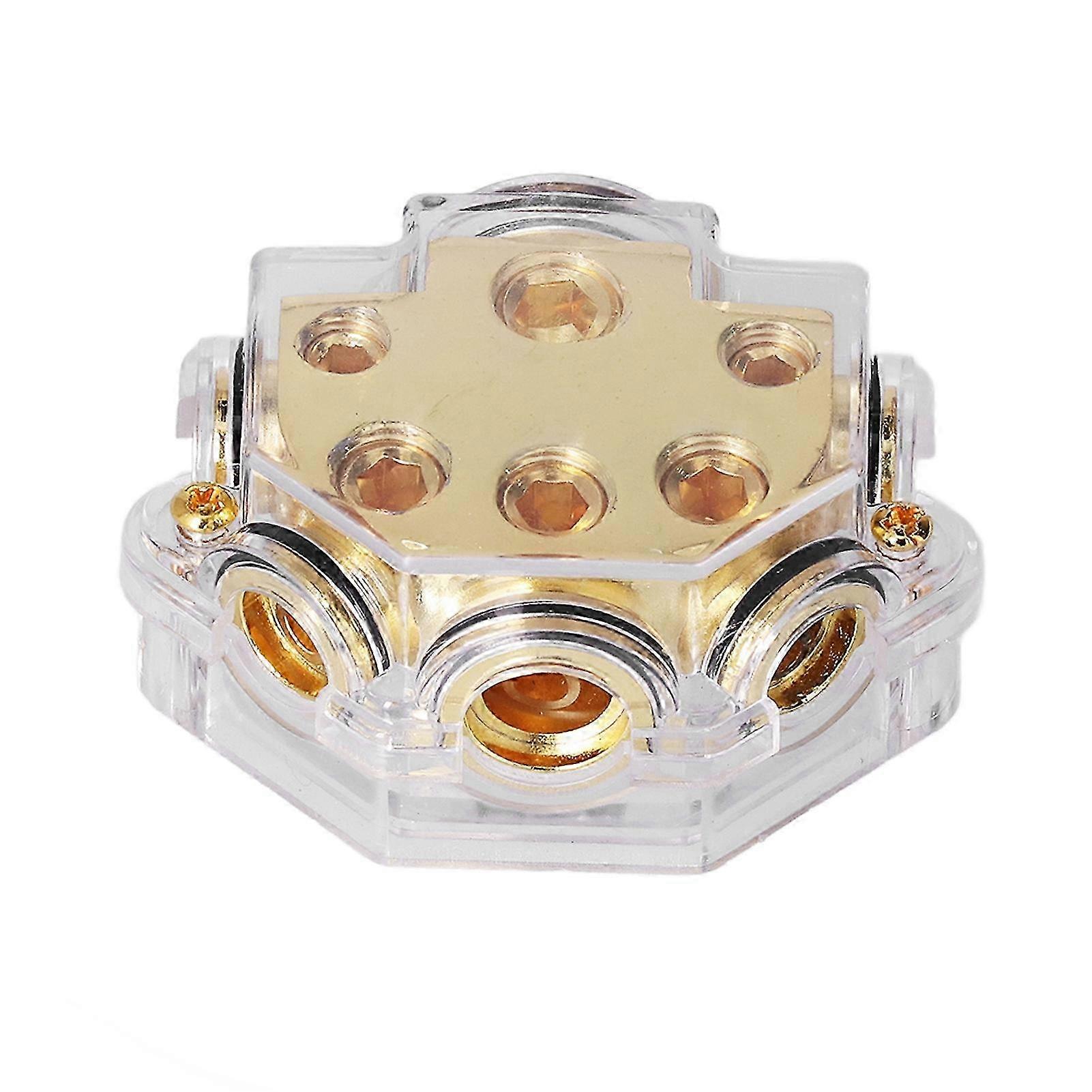 Universal 5 Way Out Power Ground Distributor Power Distribution Block for Car Amplifier Audio Splitter