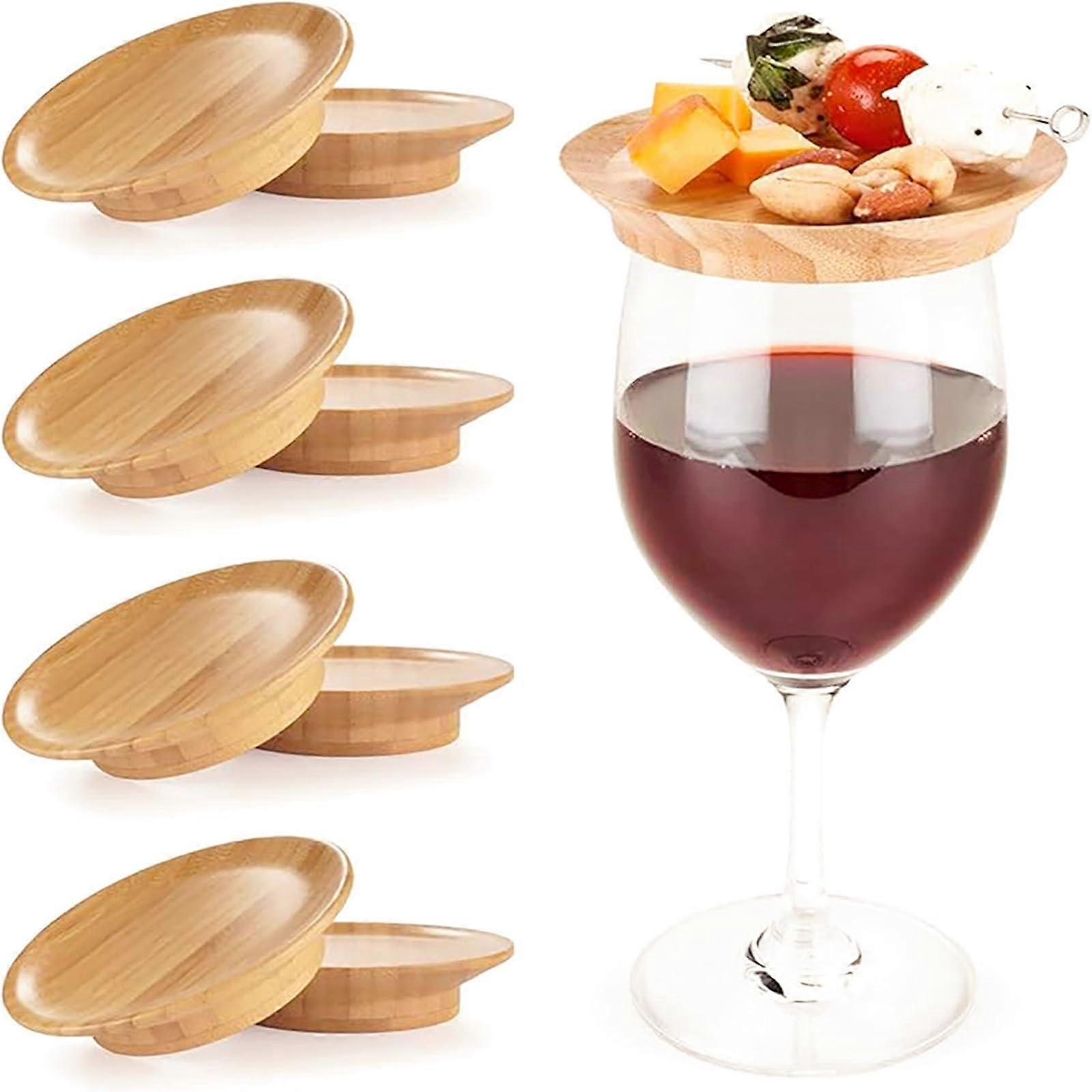 Wine Glass Charcuterie Topper Set Of 4 Reusable Coasters For Party Charcuterie Plate And Glassware Accessory