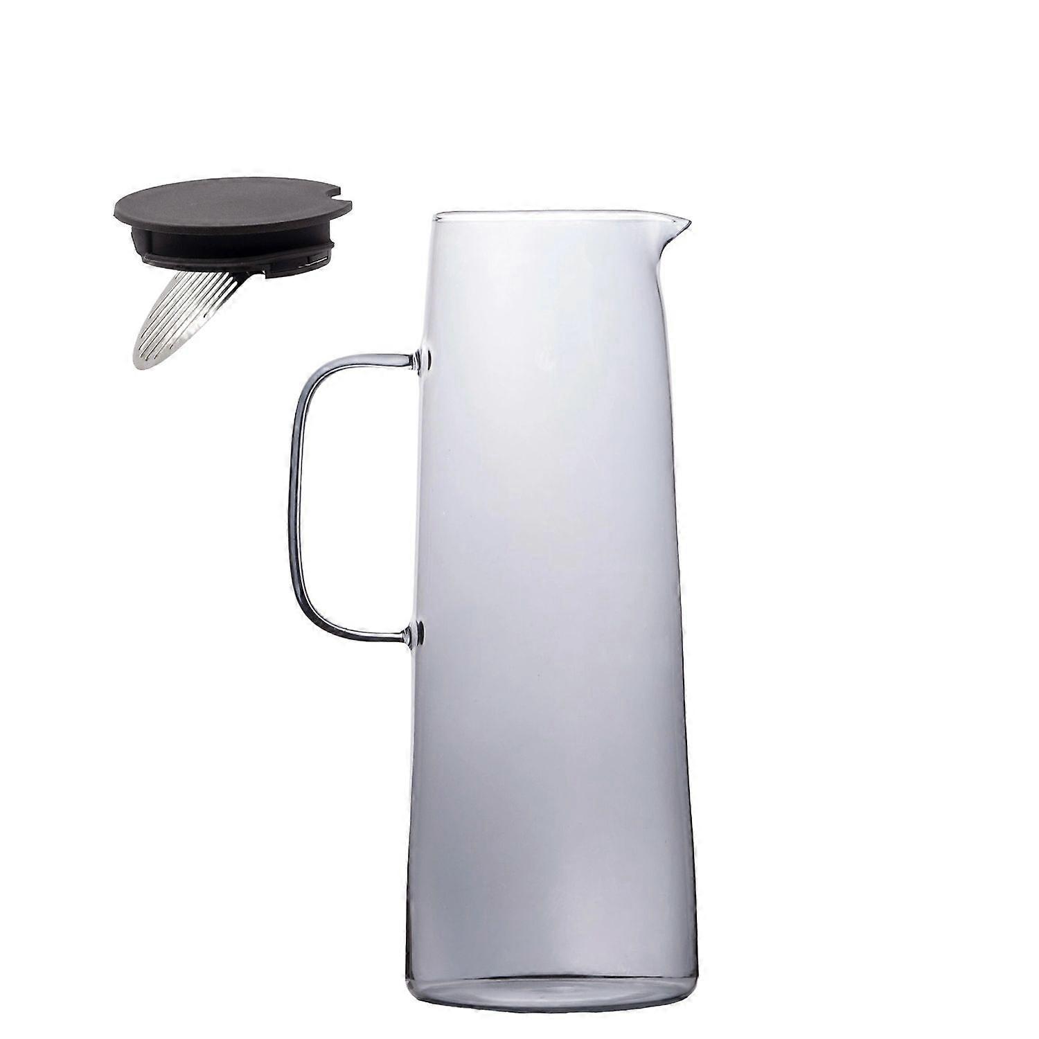 Carafe Jug Glass Water Pitcher with Lid and Strainer