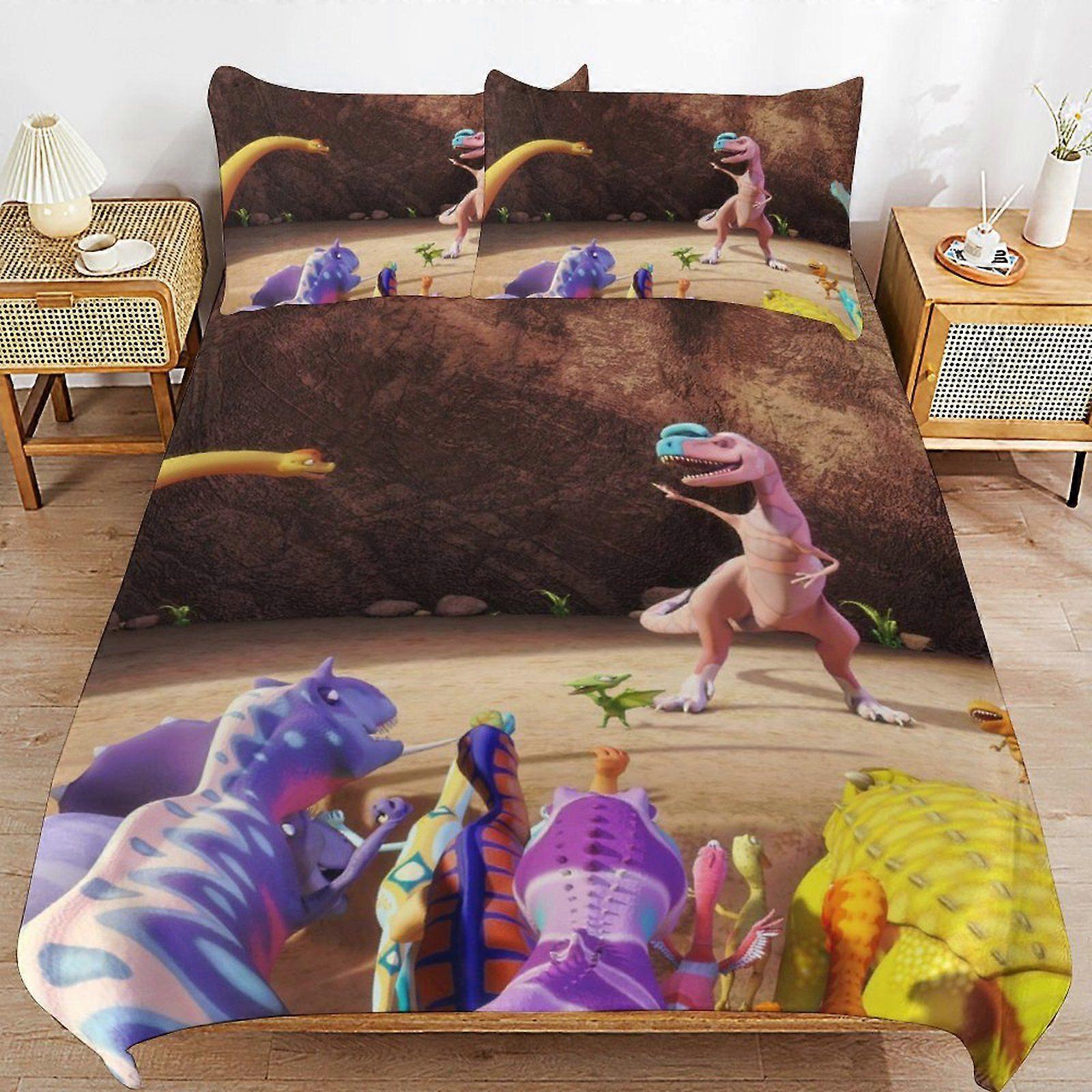 d263 Dinosaur Train Hotel Collection Breathable Fabric Gentle Texture Practical Duvet Cover Sets with Hidden Zip b263