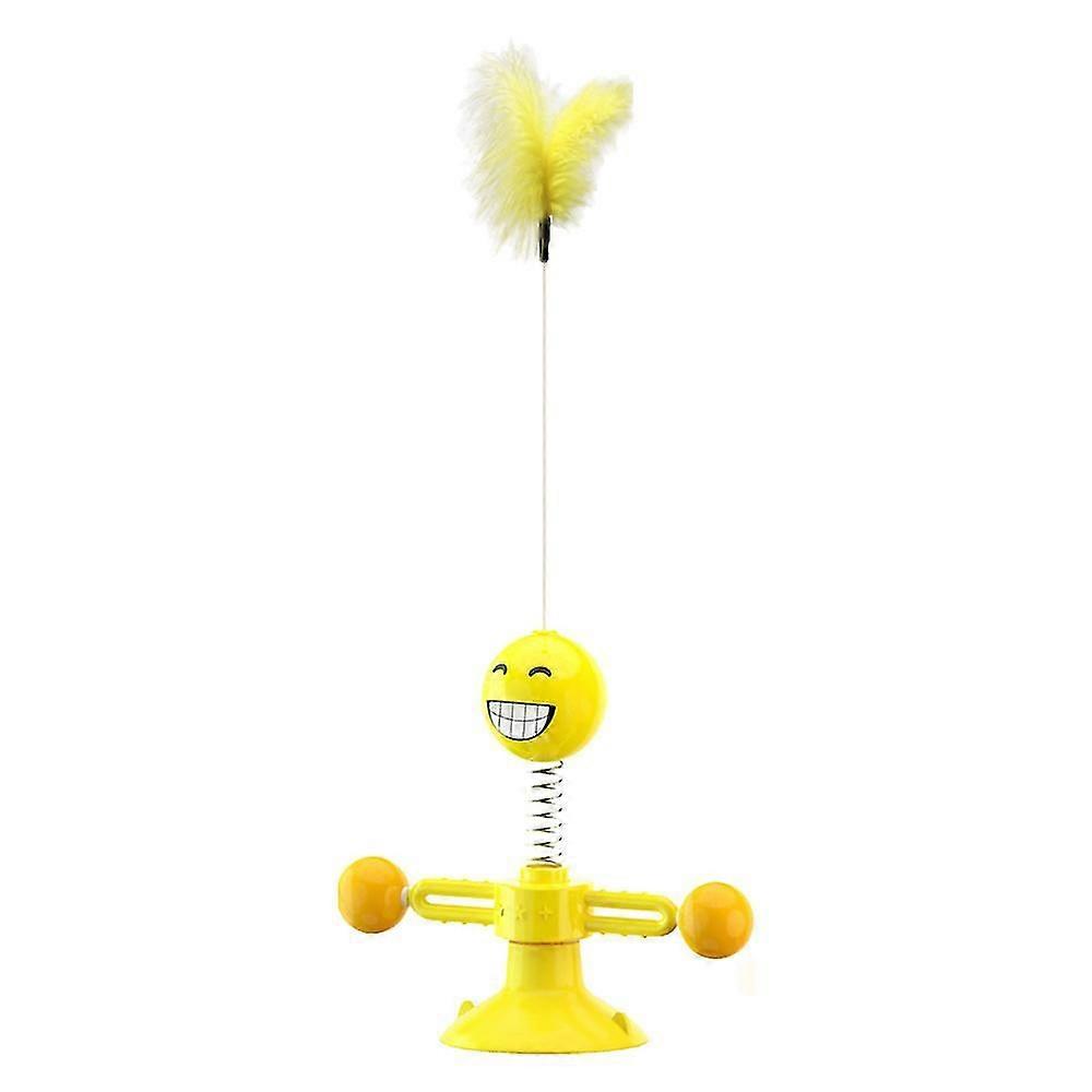 Funny Cat Stick Toy Spring Human Rotating Cat Toy Turntable Toy