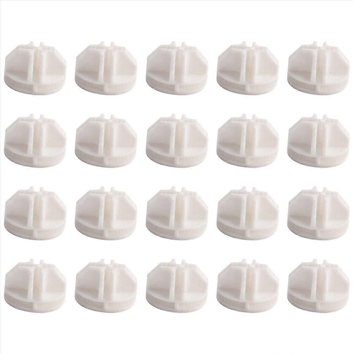 20 Pcs Grid Cube Connector Abs Connectors For Wire Cube Storage Shelving (White)