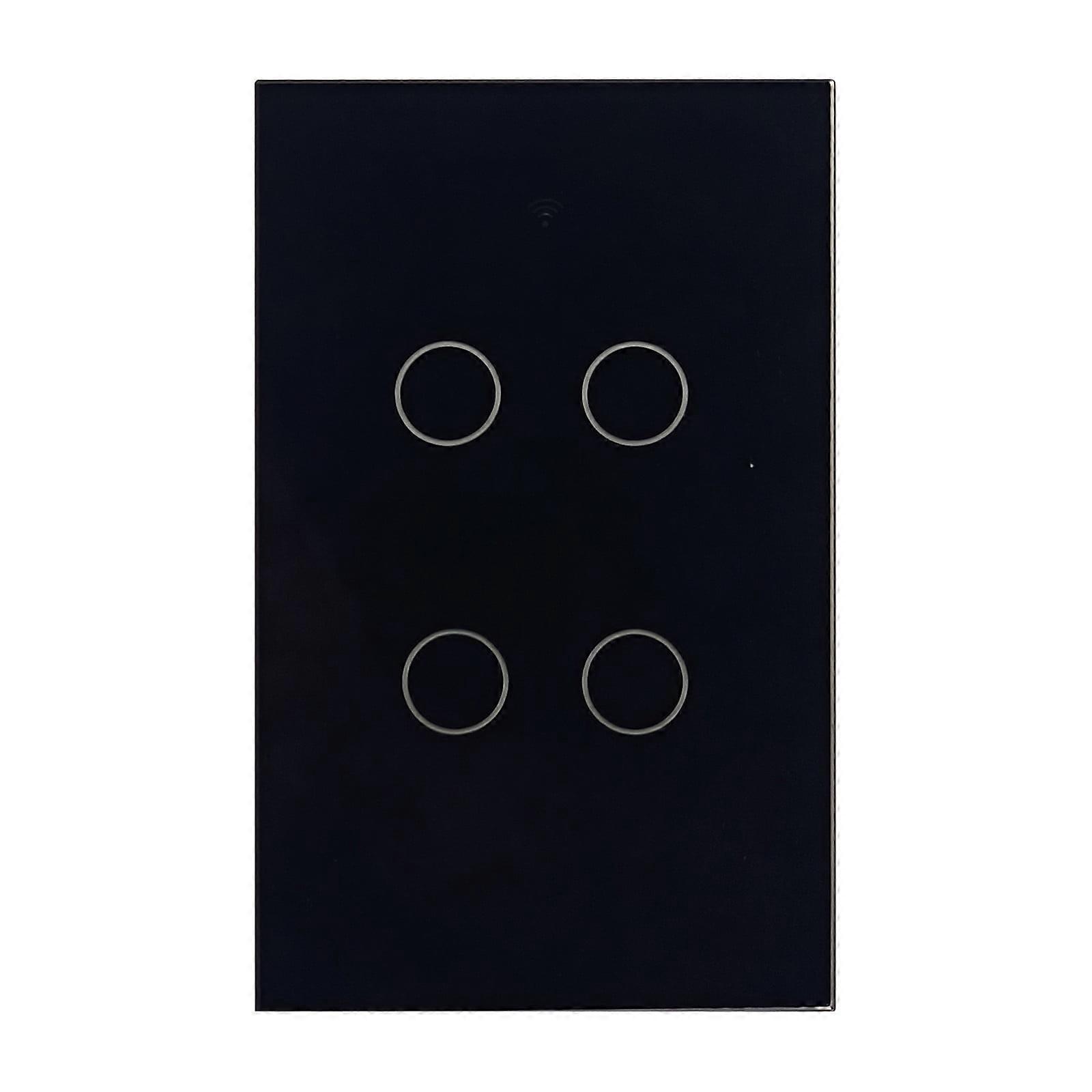 Smart S-witch,Smart Wi-Fi Wall Swit-,2.4GHz Wi-Fi Tou- Switc-,Fit for US Wall Switc-, 4 Security Tools