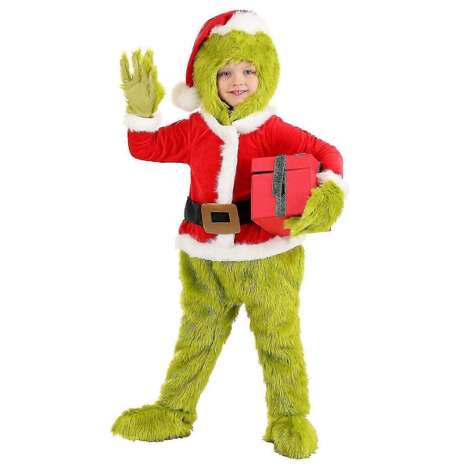 Felnőttek Gyerekek Grinch Jelmez Karácsonyi Party Cosplay Karácsonyi Mikulás Díszes Jelmez SET