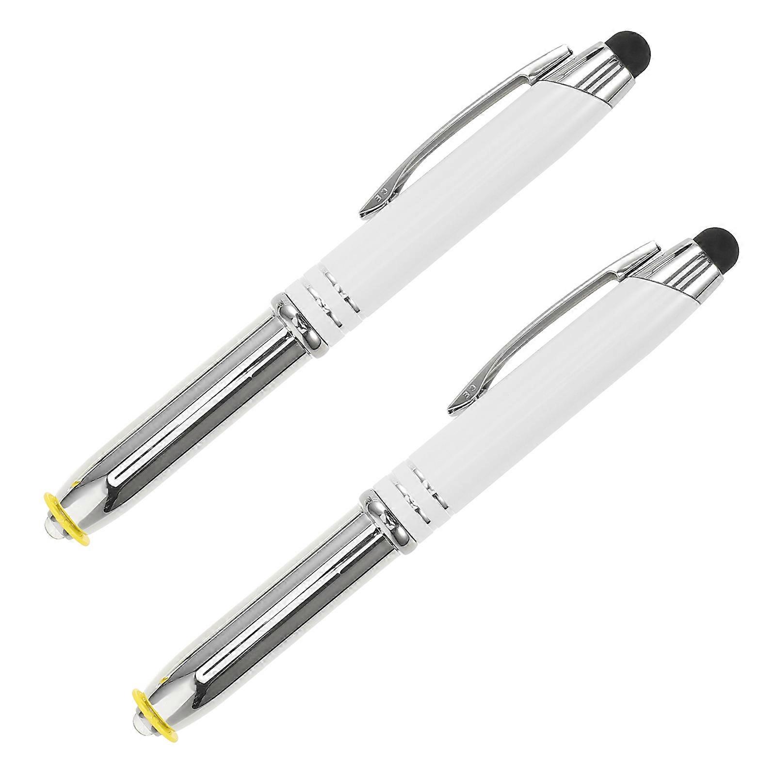 Multifunctional Metal Capacitive Pen with LED Stylus Tip 2Pcs