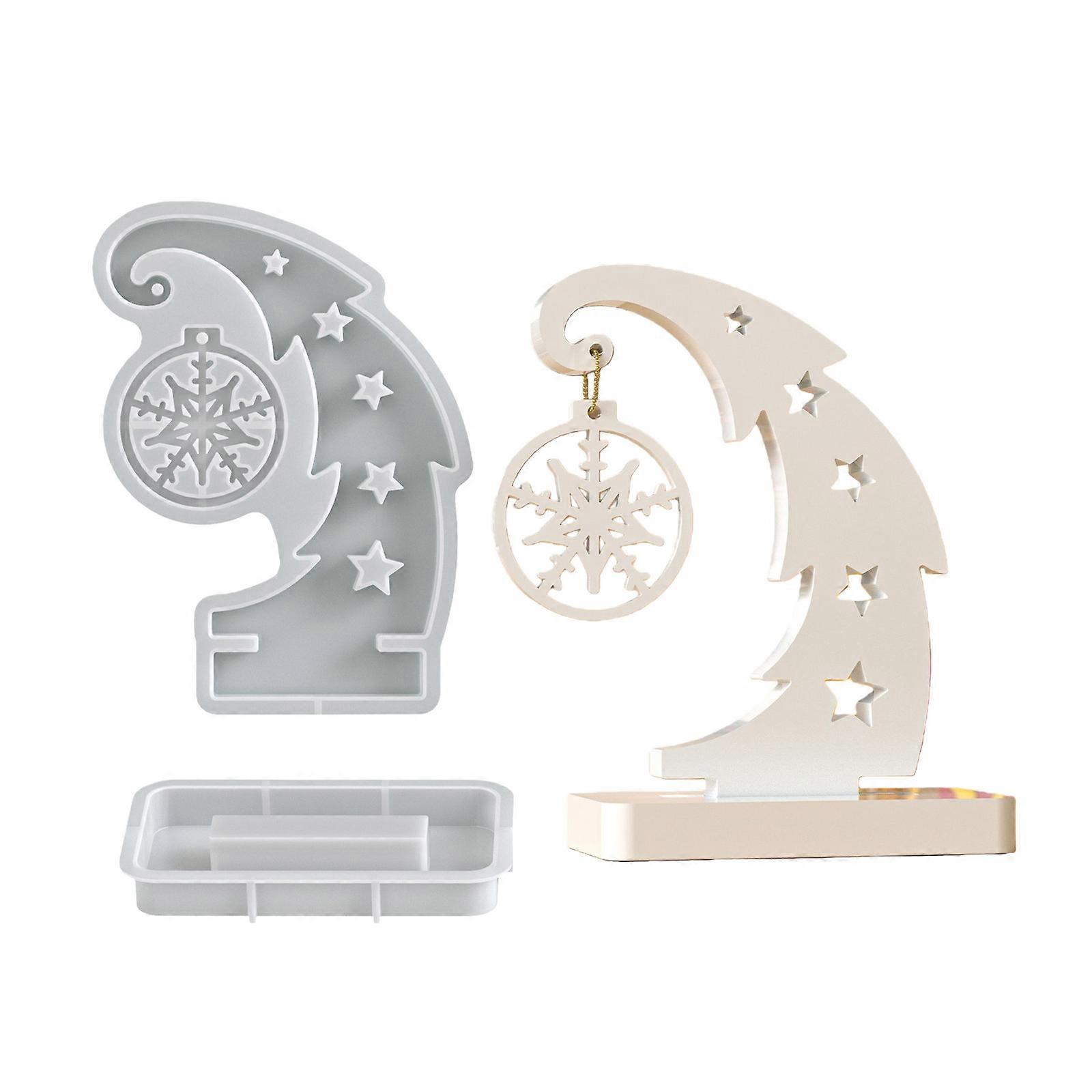 Christmas Tree Resin Mould With Snowflake Silicone Mould For Creating Unique Holiday Ornaments Multicolor